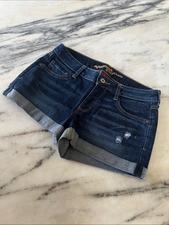 Arizona Jean Company Pants - Dark Blue Denim Cuffed Women's Shorts